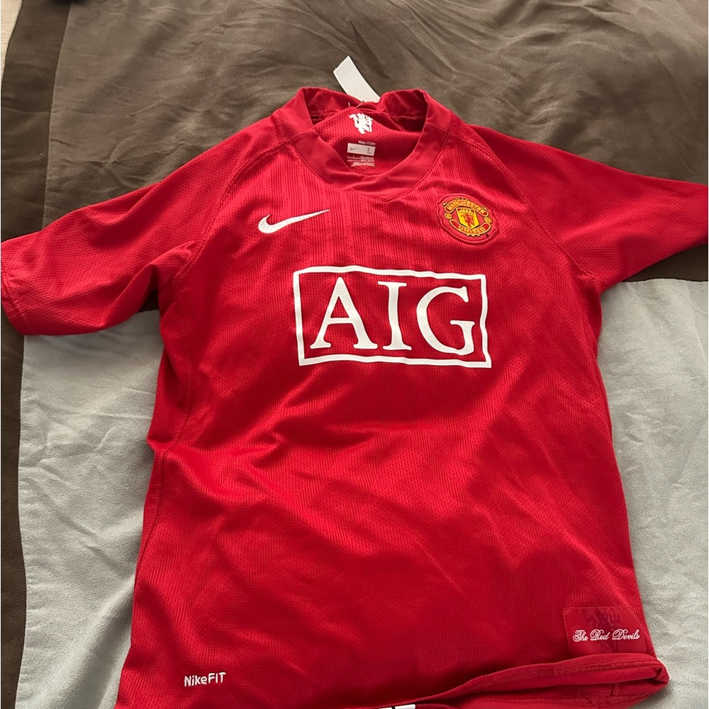 Manchester United AIG Youth Soccer Jersey Size L 12/13 *The Red Devils Nike